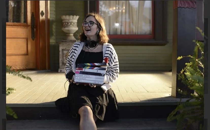 Alys Murray directing on set